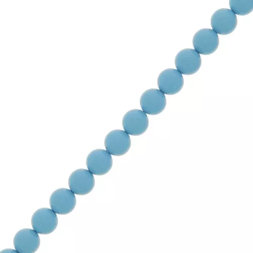 Perle Preciosa Round Pearl Maxima - 8 mm Opaque Aqua Blue x10