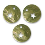 Zecchini sgualciti stellati mm. 10 bronzo x5|raw }}