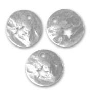 Zecchini sgualciti stellati mm. 10 argentato antico x5|raw }}