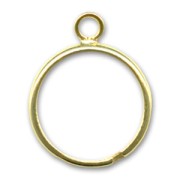 Anello 1 asola dorato con oro fino x1|raw }}