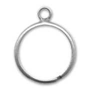 Anello 1 asola argentato antico x1