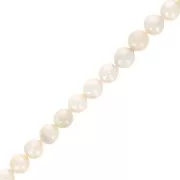 Perle d'acqua dolce Keshi - perle barroche irregolari 8 mm - Bianco x4