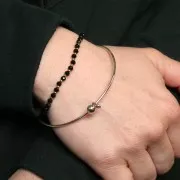 Bracciale chiusura avvitabile mm. 64 argentato