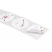 Etichette autoadesive 25 mm - Thank you - Bianco - Multicolore pastello x500