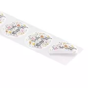 Etichette autoadesive 25 mm - Thank you - Multicolore x500