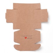 Scatola regalo in cartone fai da te 5.5x5.5x2.5 cm Handmade with Love - Kraft x1|raw }}