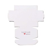 Scatola regalo in cartone fai da te 5.5x5.5x2.5 cm Handmade with Love - Bianco x1