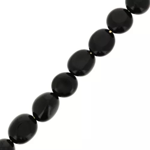 Perle nuggets irregolari 5 - 10 mm Pietra gemma tinta - Agata nera x10