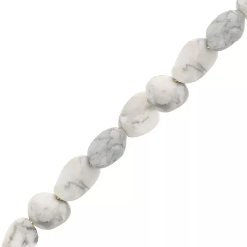 Perle nuggets irregolari 6 - 10 mm Pietra gemma - Howlite x10
