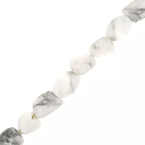 Perle nuggets irregolari 8 - 19 mm Pietra gemma - Howlite x6