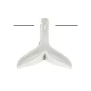 Ciondolo coda di sirena 10 mm - Placcatura argento antico x1