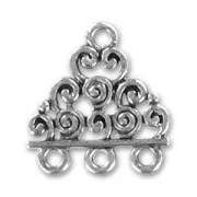 Separatore triangolo mm. 18 argentato antico x1