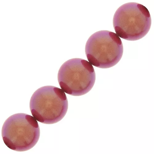 Perle Preciosa Round Pearl Maxima - 12 mm Pearlescent Red x6