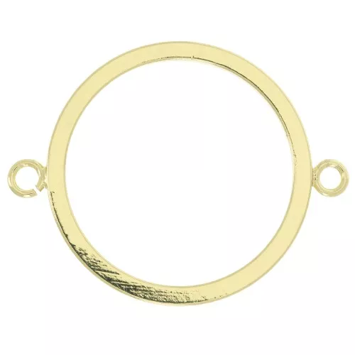 Distanziatore cerchio scavato 2 anelli aperti 32x25 mm - Dorato x1