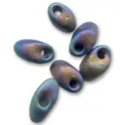 Long Magatama Miyuki mm.4x7 LMA-401FR- Mat Black AB x 10g