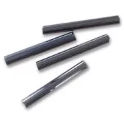 Preciosa Perle di semi tubi 20 mm Jet Hematite x20g