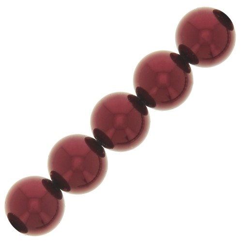 Perle Preciosa Round Pearl Maxima - 12 mm Pearl Effect Bordeaux x6