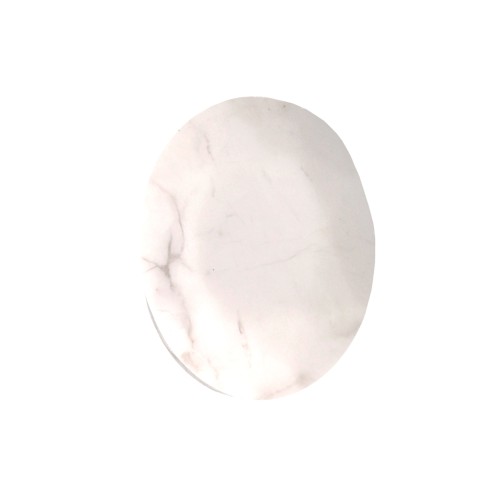 Cabochon ovale sfaccettato 8x6 mm Howlite x1