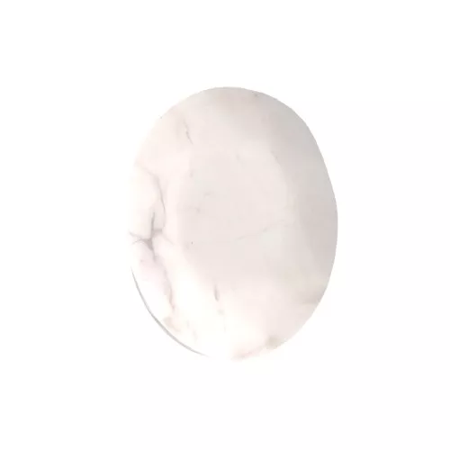 Cabochon ovale sfaccettato 8x6 mm Howlite x1