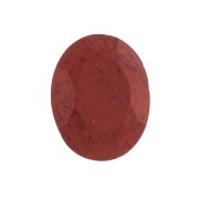 Cabochon ovale sfaccettato 8x6 mm Diaspro rosso x1|raw }}