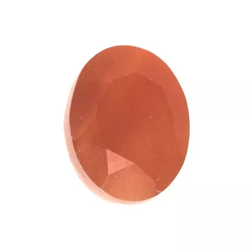 Cabochon ovale sfaccettato 8x6 mm imitazione Corniola x1