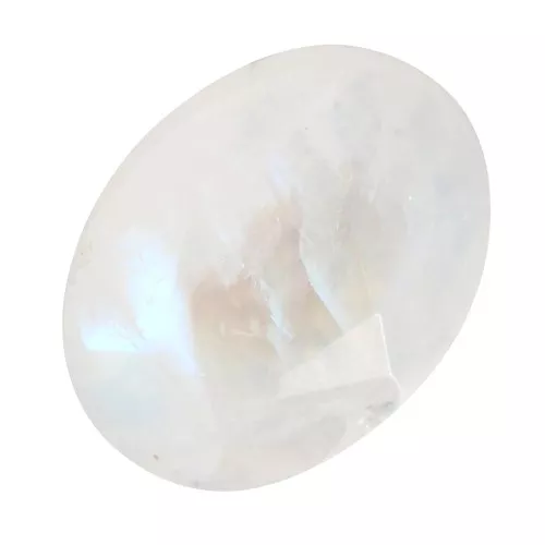 Cabochon ovale sfaccettato 8x6 mm Pietra di luna x1