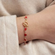 Chiusura a T barra spirale mm. 10 Dorato con oro fino x1