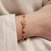 Chiusura a T barra spirale mm. 10 Dorato con oro fino x1