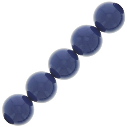 Perle Preciosa Round Pearl Maxima - 10 mm Navy blue x5