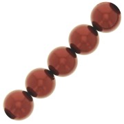Perle Preciosa Round Pearl Maxima - 10 mm Pearl Effect Dark Copper x5|raw }}