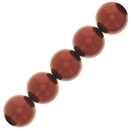 Perle Preciosa Round Pearl Maxima - 10 mm Pearl Effect Dark Copper x5