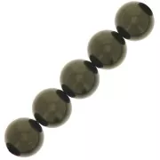 Perle Preciosa Round Pearl Maxima - 10 mm Pearl Effect Dark Green x5