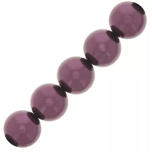 Perle Preciosa Round Pearl Maxima - 10 mm Pearl Effect Light Burgundy x5