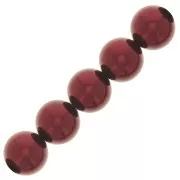 Perle Preciosa Round Pearl Maxima - 10 mm Pearl Effect Bordeaux x5