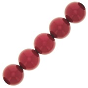 Perle Preciosa Round Pearl Maxima - 10 mm Pearl Effect Red x5