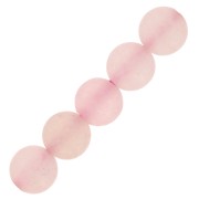 Perline tonde 6mm Quarzo rosa effetto frost x15|raw }}