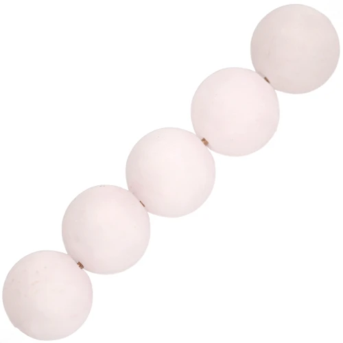 Perline tonde 6mm Quarzo rosa effetto frost x15