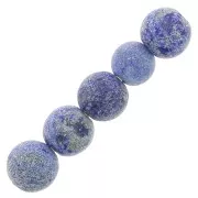 Perline tonde 4mm Lapis Lazuli effetto frost x20