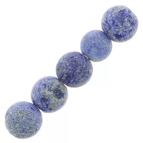 Perline tonde 4mm Lapis Lazuli effetto frost x20