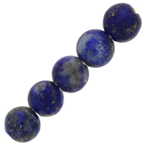 Perline tonde 3mm- Lapis Lazuli effetto frost x25