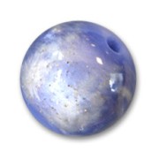 Perla tonda con paillettes mm. 20 Blu x1