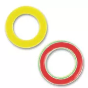 Anello doppia faccia mm. 38 Giallo/Rosso/Verde x1
