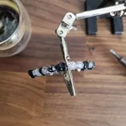 Perla testa di morte 10x8 mm imitazione Howlite tinta - Nero x1