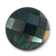 Cabochon sfaccettato vetro mm. 14 Dark Montana x1|raw }}