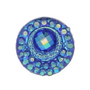Cabochon tondo in resina 10 mm - Strass - effetto Blue AB x1