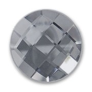 Cabochon sfaccettato vetro mm. 14 Black Diamond x1|raw }}