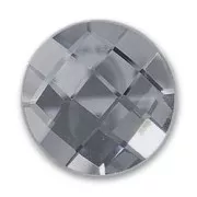 Cabochon sfaccettato vetro mm. 14 Black Diamond x1