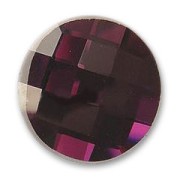 Cabochon sfaccettato vetro mm. 14 Amethyst x1