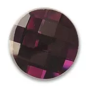 Cabochon sfaccettato vetro mm. 14 Amethyst x1