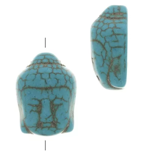 Orecchini A Cerchio Con Perla Howlite Turchese E Fioretto In Rame – Gioielli Eleganti E Leggeri, Regalo In Sacchettino Organza